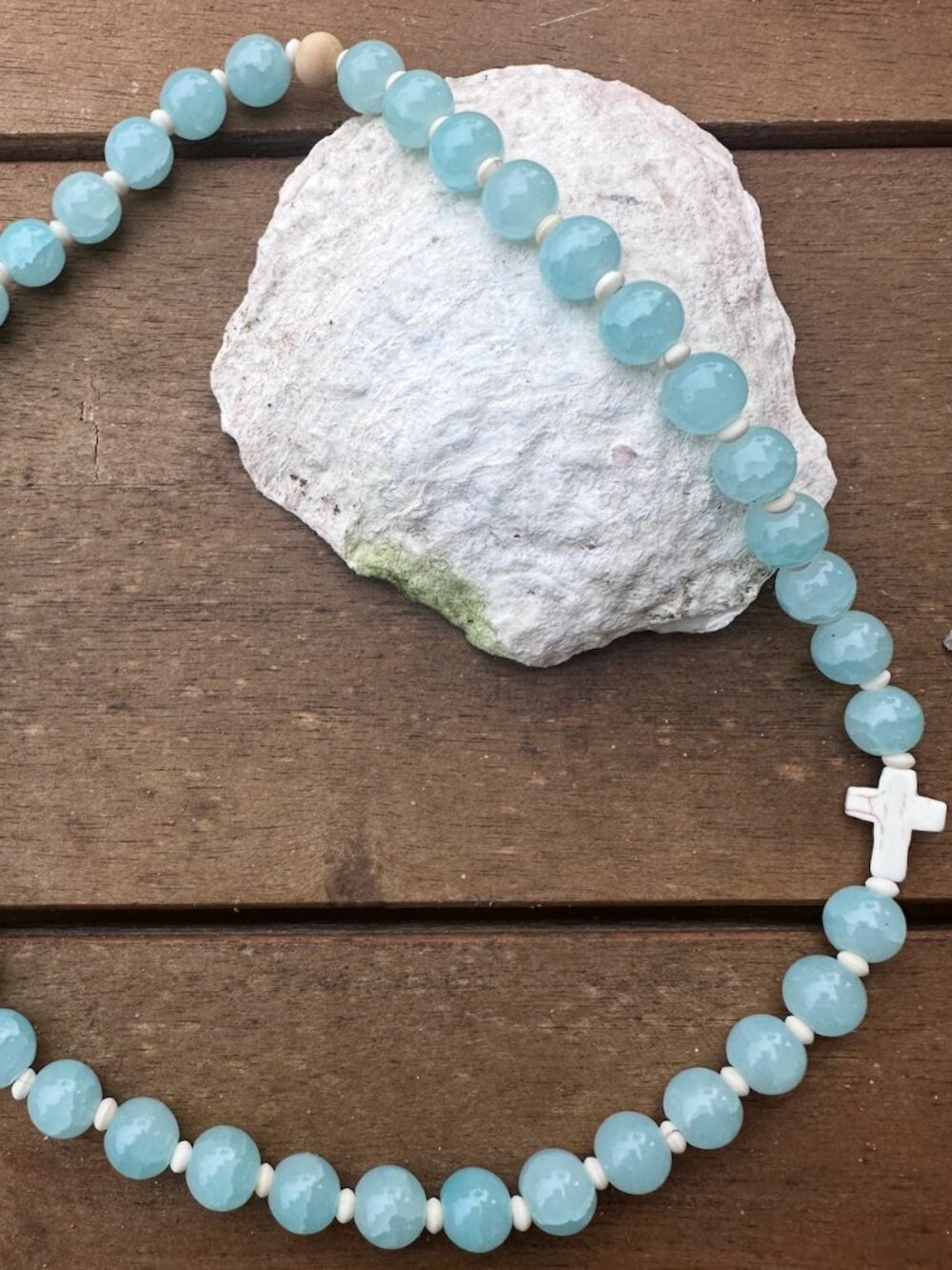 Simply SeaGlass Aqua Necklace - 16"
